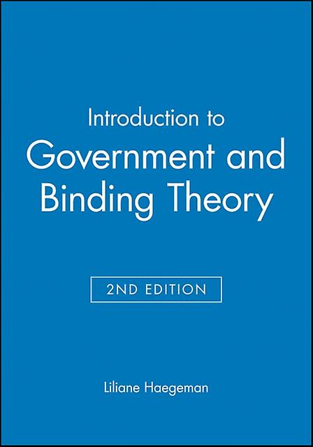 Introduction To Government And Binding Theory by Haegeman Paperback Book