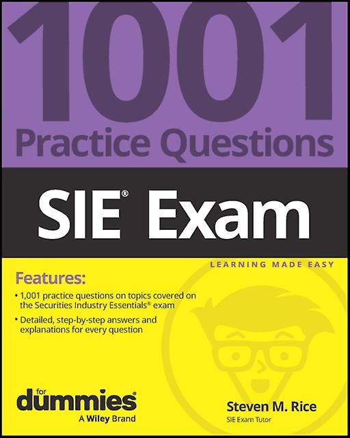 Sie Exam 1001 Practice Questions For Dummies by Steven M. Empire Stockbroker Training Institute Rice Paperback Book