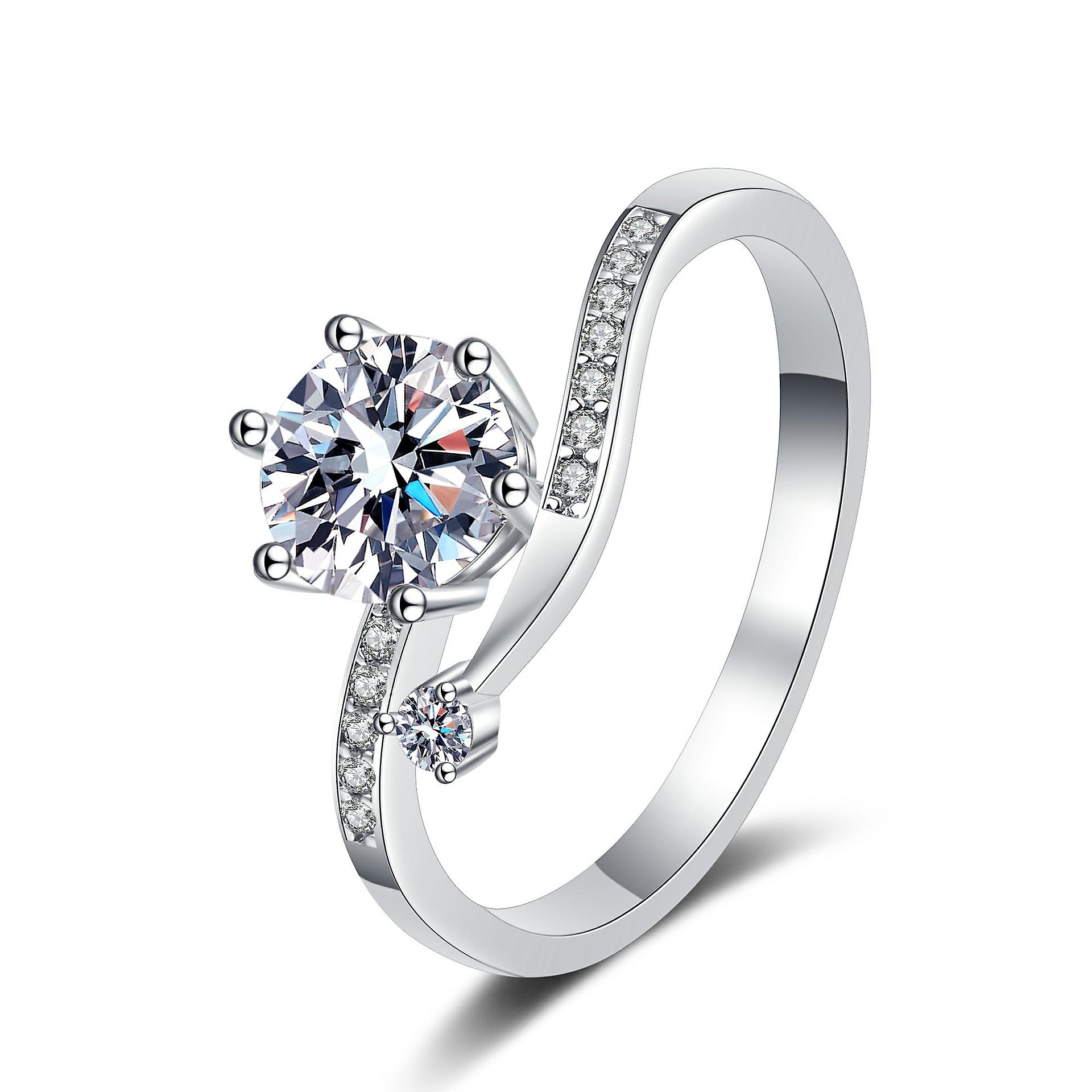 925 Sterling Silver Moissanite Ring