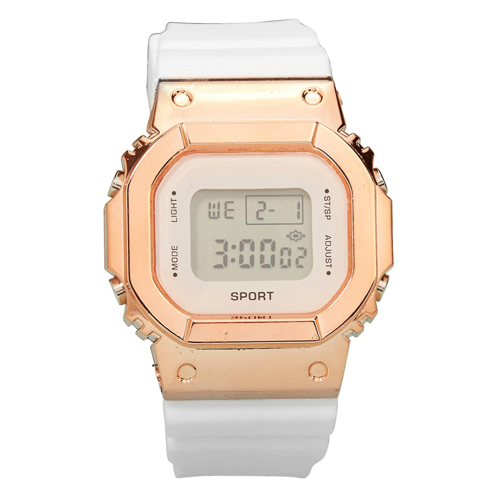 ماء متعددة الوظائف الإلكترونية ووتش عرض واحد الرقمية الصغيرة مربع السيدات ووتش الموضة الاتجاه ووتش