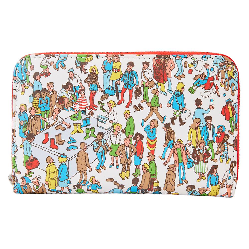 Officially Licensed Loungefly Where's Wally Art Print Printed Zip Around Wallet