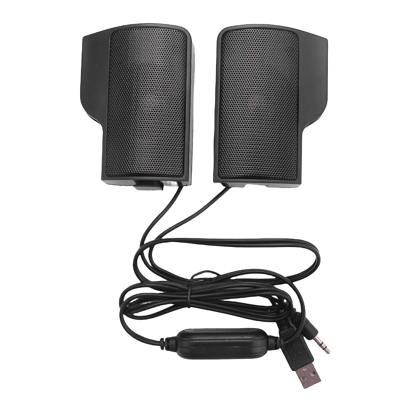 Portable Clip-on Usb Powered Stereo Speaker Soundbar For Notebook Laptop Pc Desktop Tablet