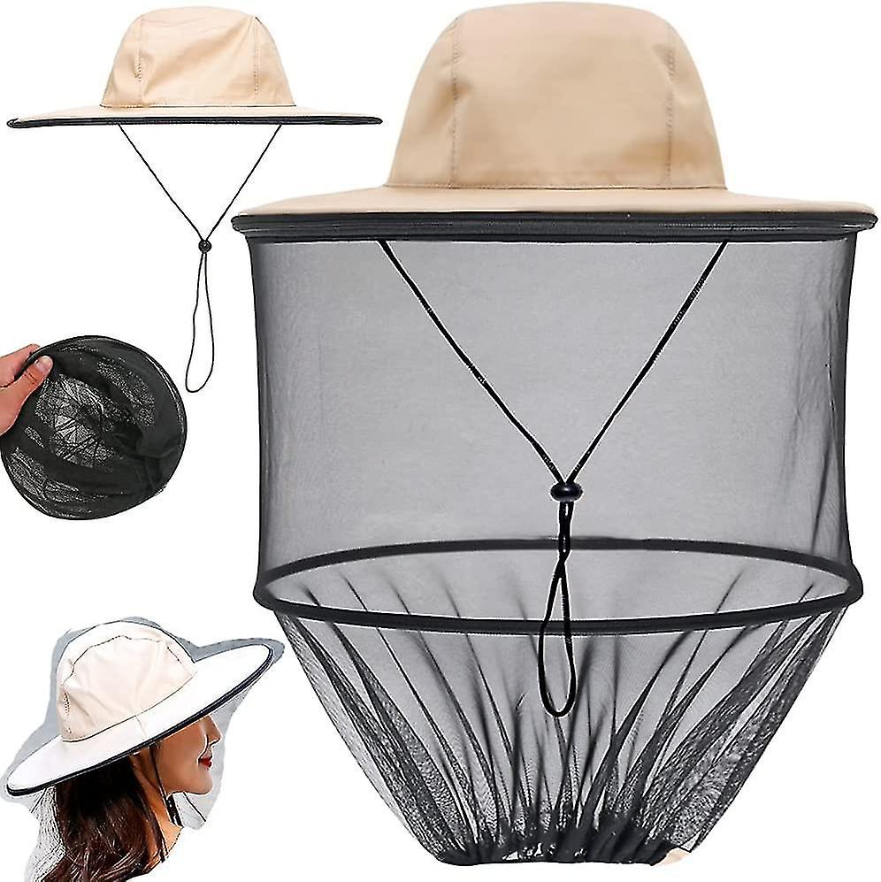 Mosquito Net Hat For Men And Women With Fishing Visor, Beekeeper, Beekeeper Veil, Hat For Men And Wo