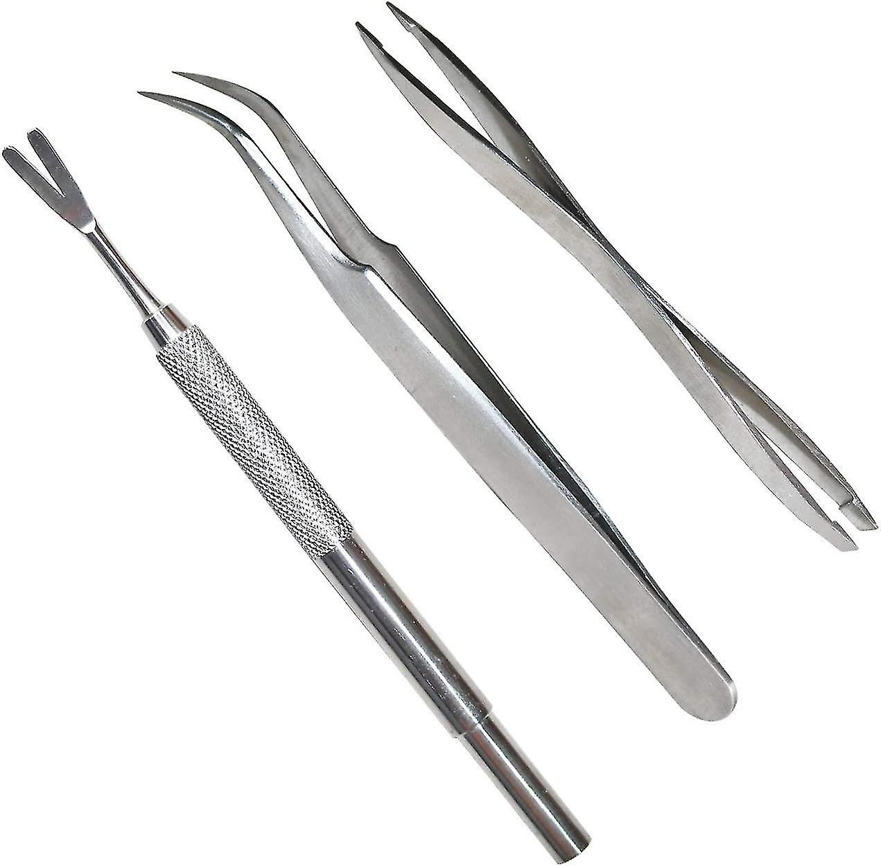 3 Pack Tick Remover Tool Set Stainless Steel Tick Remover Kit For Cats And Dogs