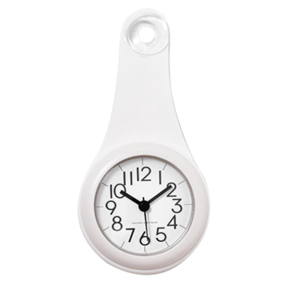 Kitchen Bathroom Wall Clock Waterproof Silent Shower Hanging Decor with Sucker