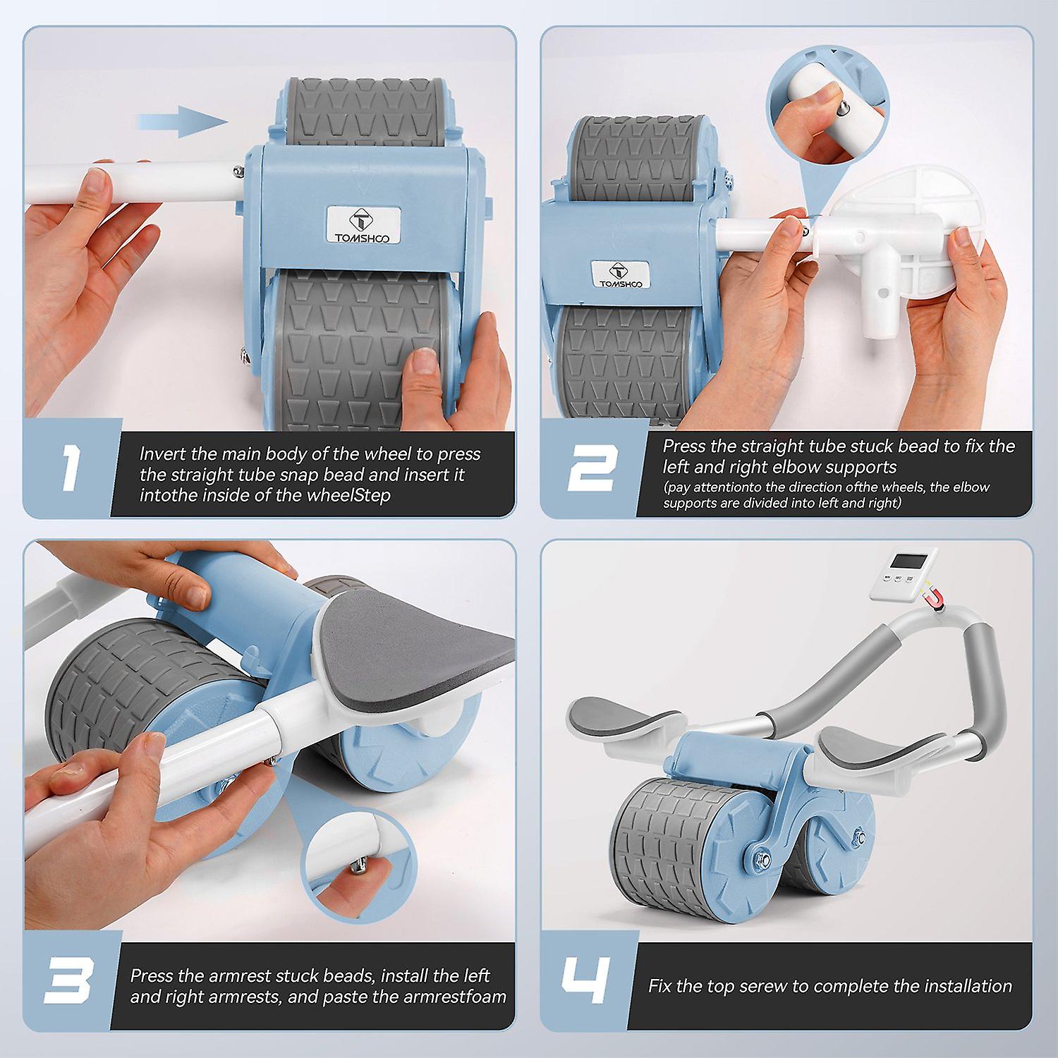 TOMSHOO Ab Roller Wheel with Elbow Support Fruugo QA