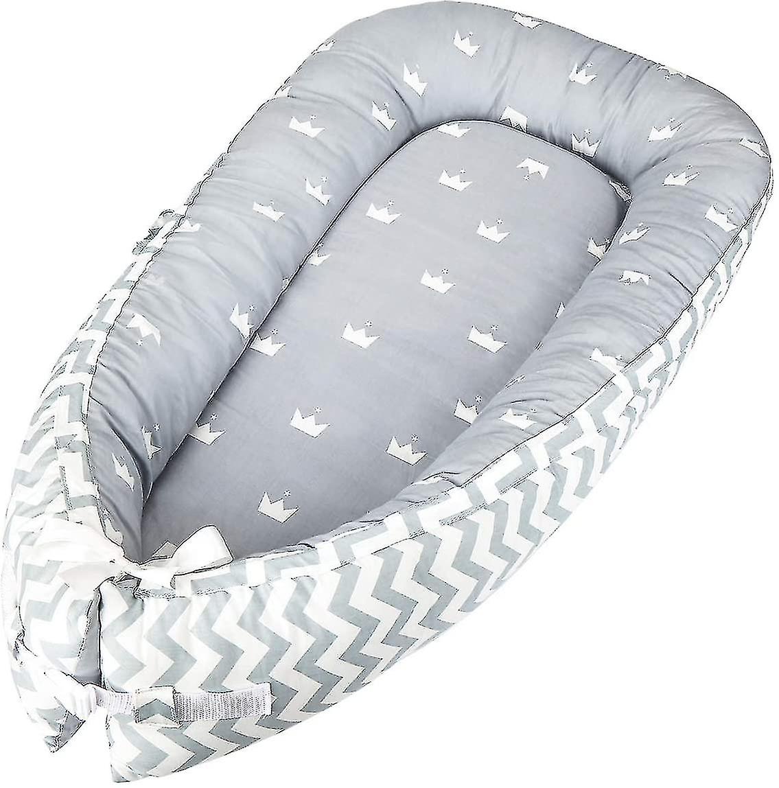 مهد المهد المخفض، مهد المخفض، بيبي عش شرنقة لحديثي الولادة الرضع الطفل وسادة السفر المحمولة سرير (نجمة رمادية)