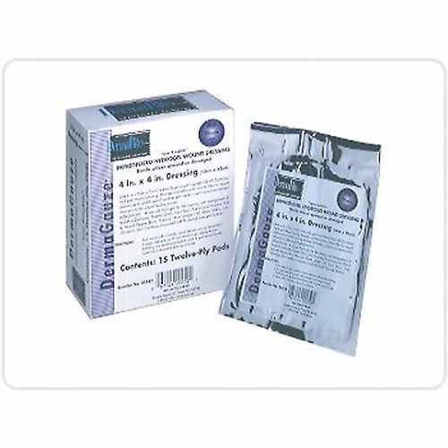 DermaRite Impregnated Dressing DermaGauze 4 X 4 Inch Gauze DermaSyn Hydrogel Sterile, Box Of 15 (Pack of 1)