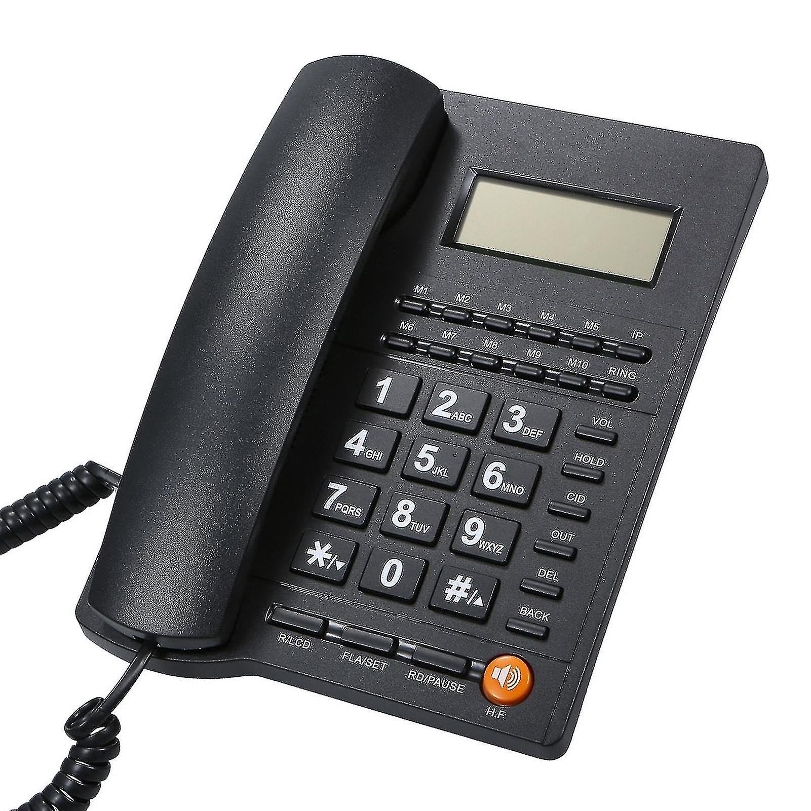 Desktop Corded Telephone Landline Telephone With Caller Identification Lcd Screen Adjustable