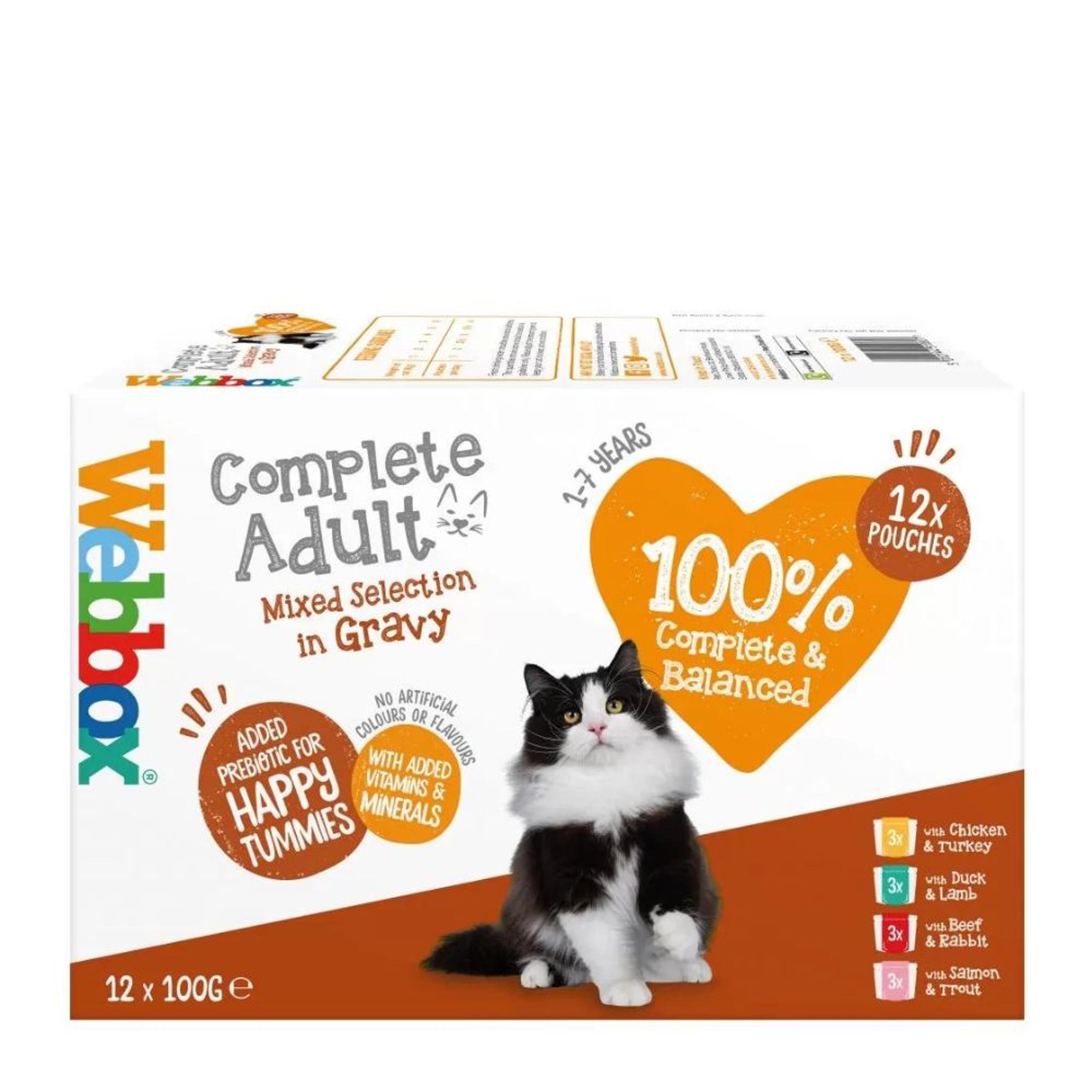 Webbox Pouches Cat Food Selection in Gravy (12Pk) 4 x 100g