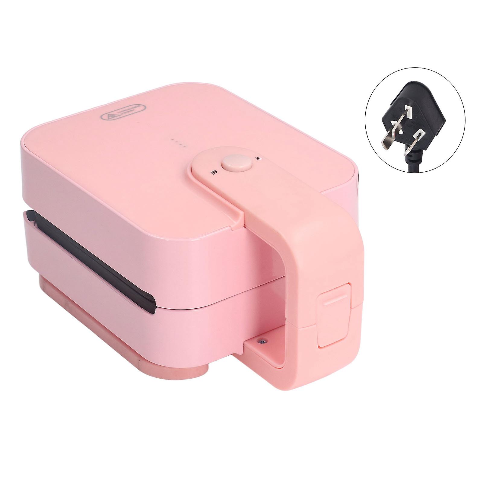 Compact 650W Pink Sandwich Toaster with AU Plug for Small Spaces