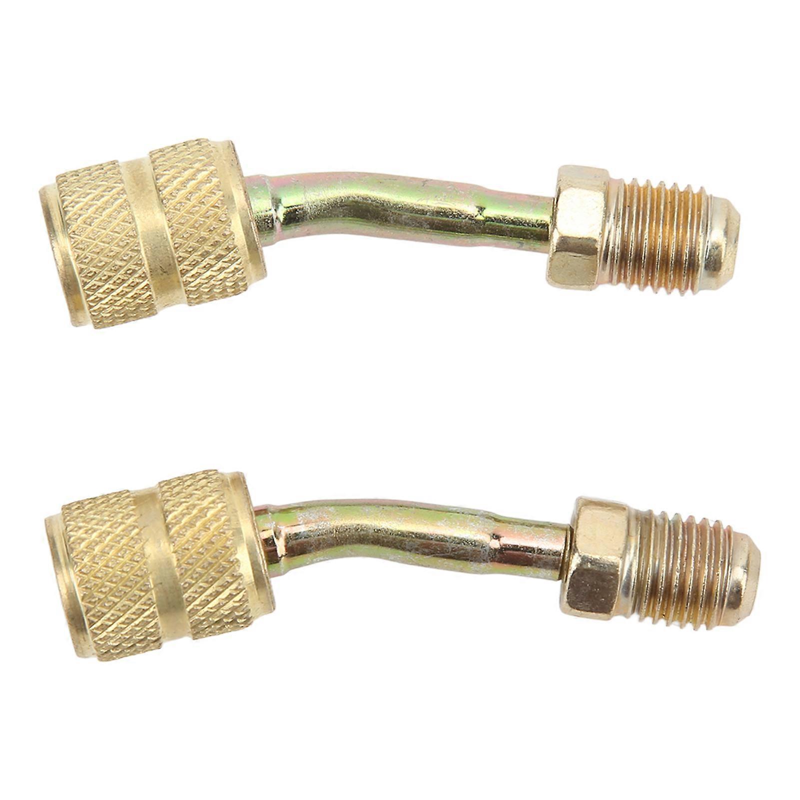 2 Pcs Universal Charging Vacuum Port Adapter R410A Adapters 1/4 to 5/16 Converter for Mini Split System Air Conditioners
