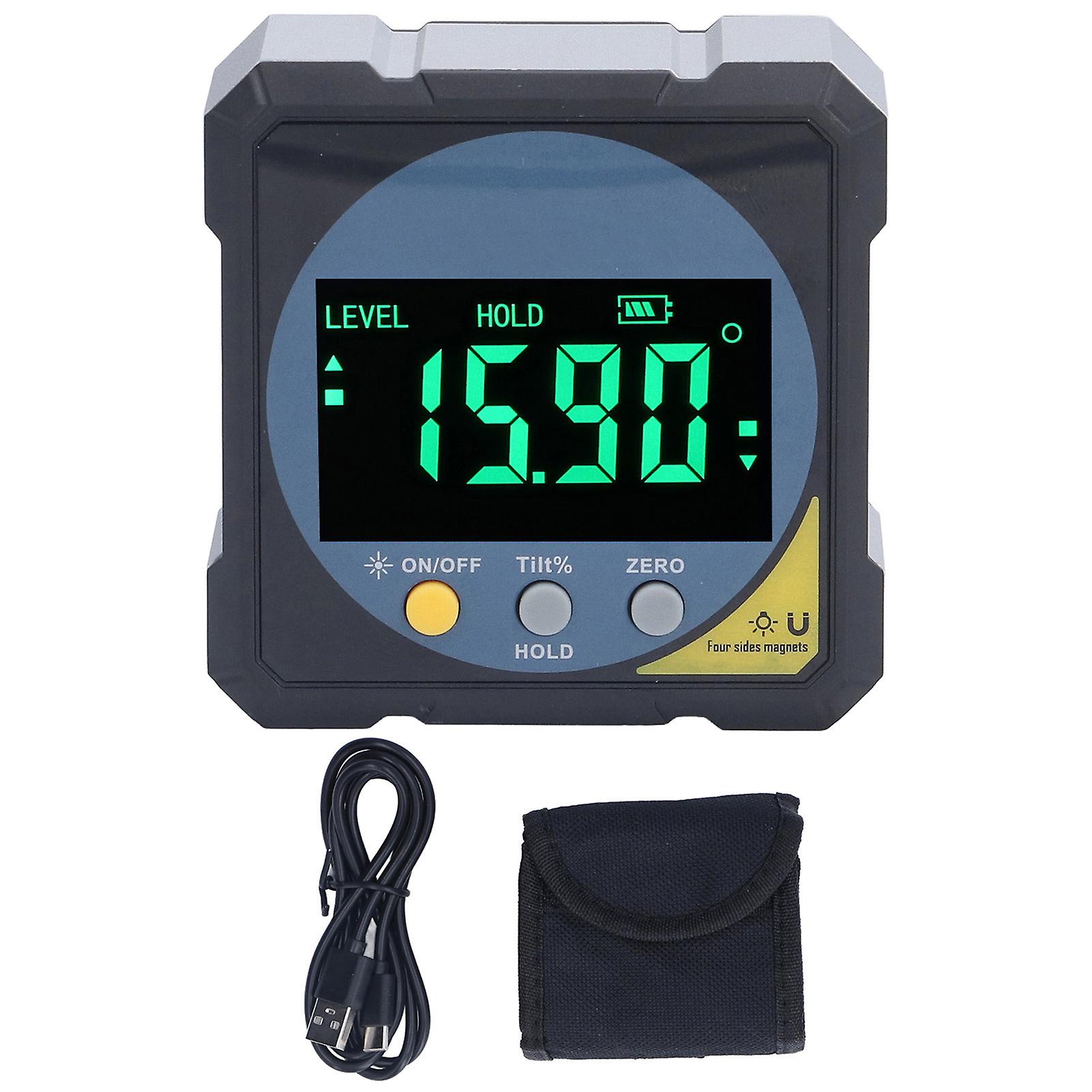 Digital Angle Finder Laser Magnetic Inclinometer Box Gauge Electronic Protractor 4x90°