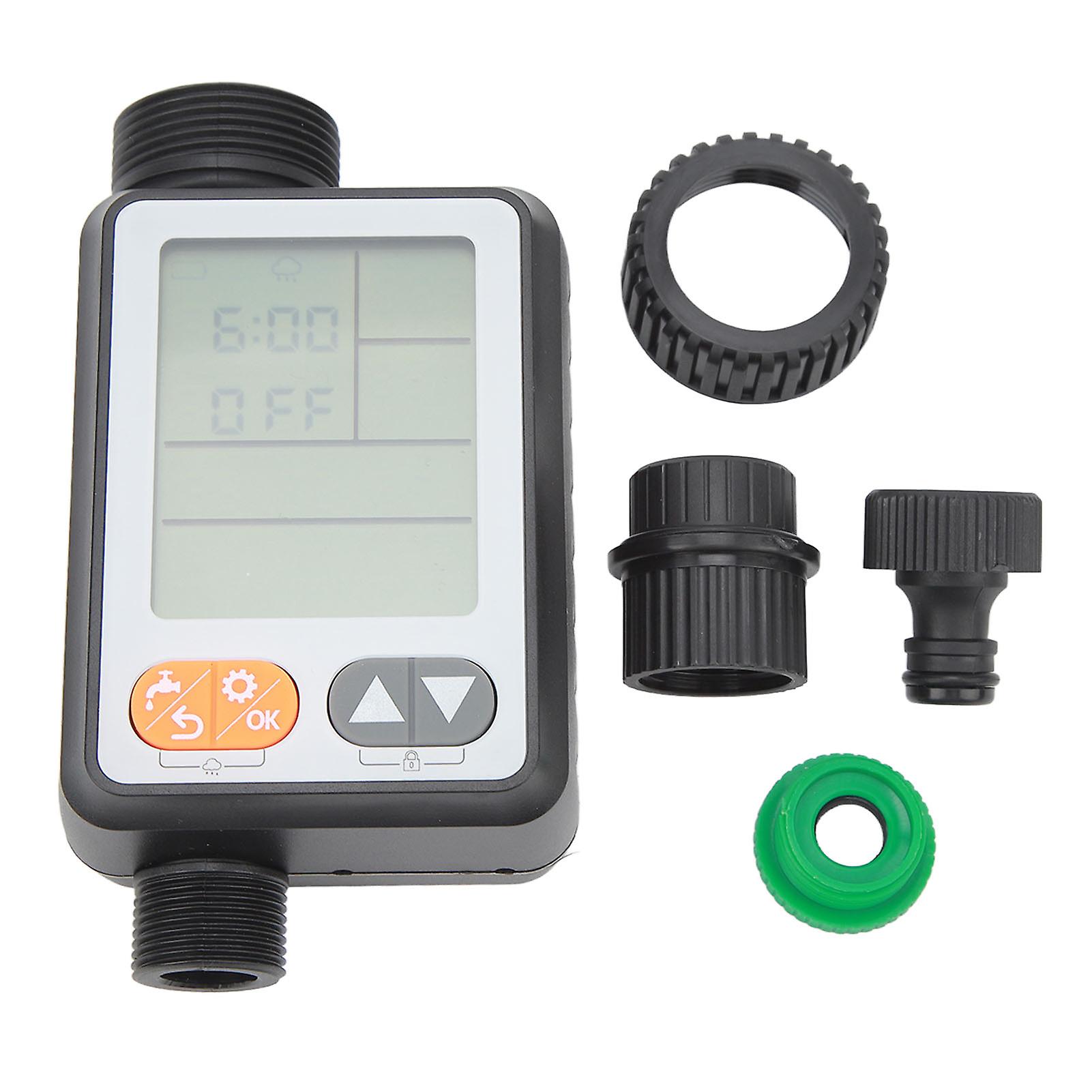 Garden Hose Automatic Water Timer for Farm Irrigation - 3in Display, Rain Delay, Child Control