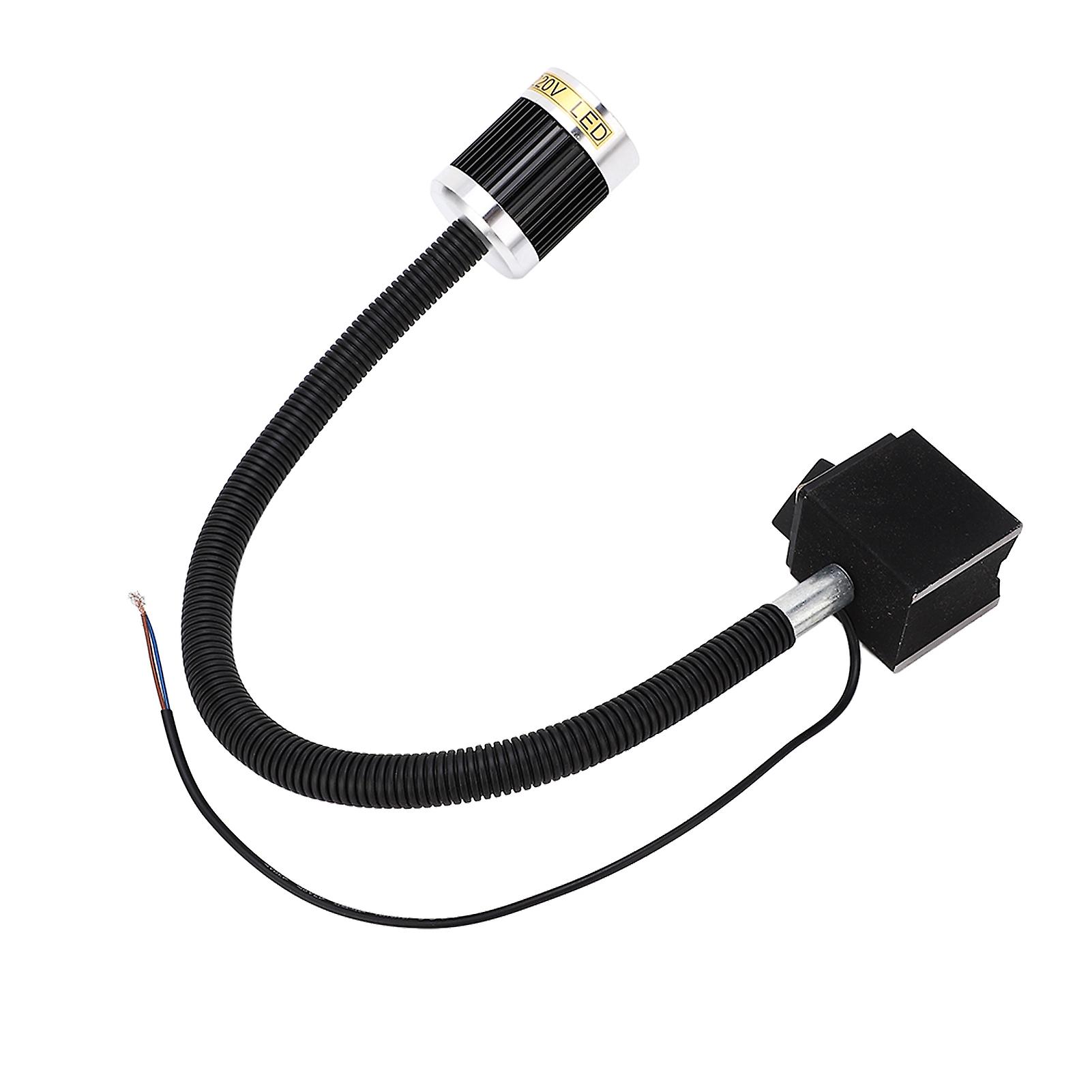 Lampe de machine-outil à LED Base d’aimant à col de cygne flexible Haute lumière blanche douce Lumière de machine de tour CNC AC220V 3W 