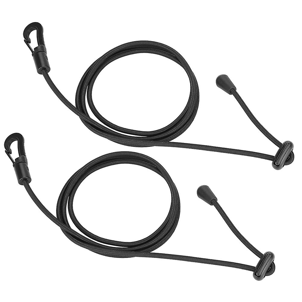 2 Pack Durable Rubber Bungee Kayak Paddle Safety Leashes