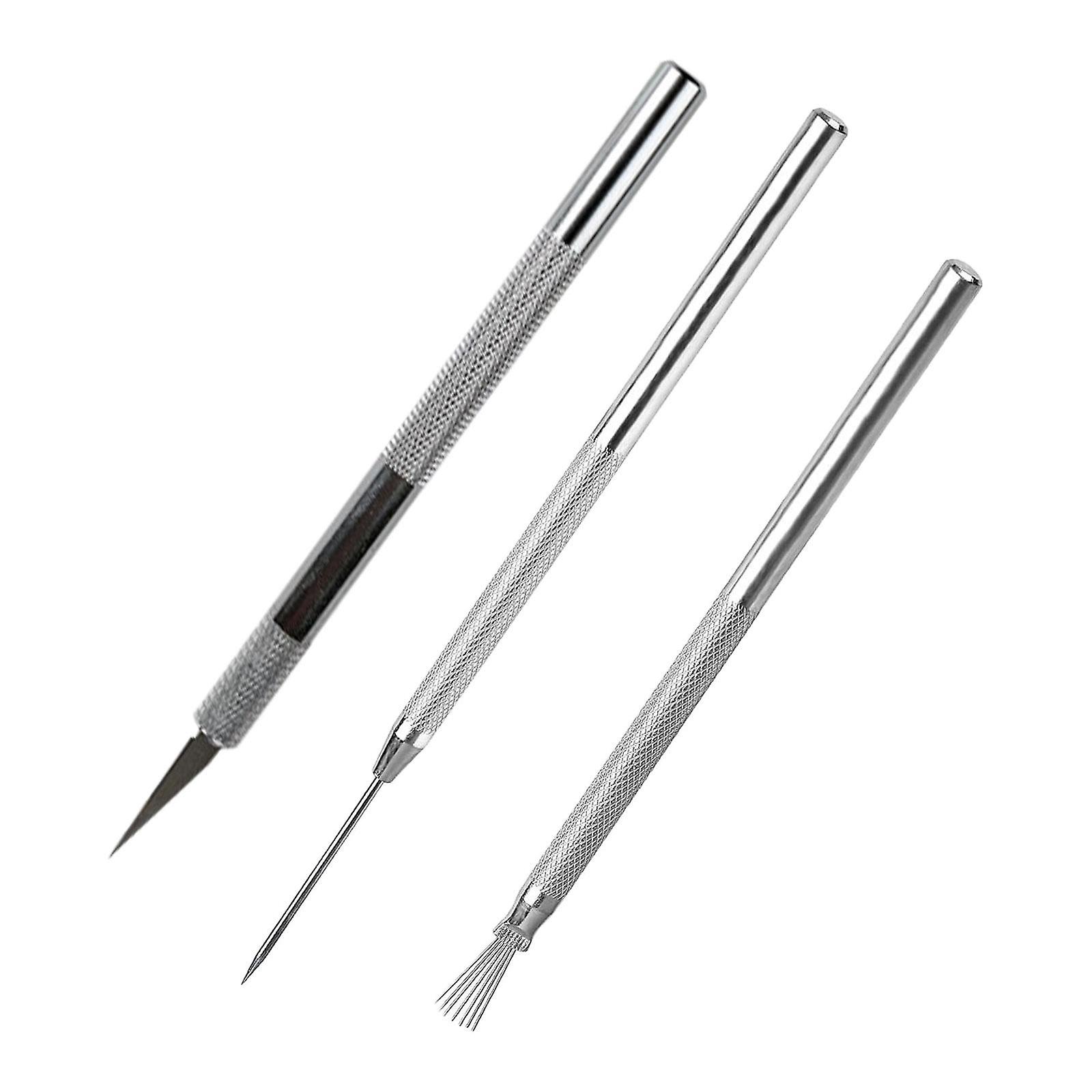 3Pcs Clay Detail Tool Sculpting Tool Set Feather Pin Carving Tool Brush Pottery Craft Tool for Embossing Detail Processing