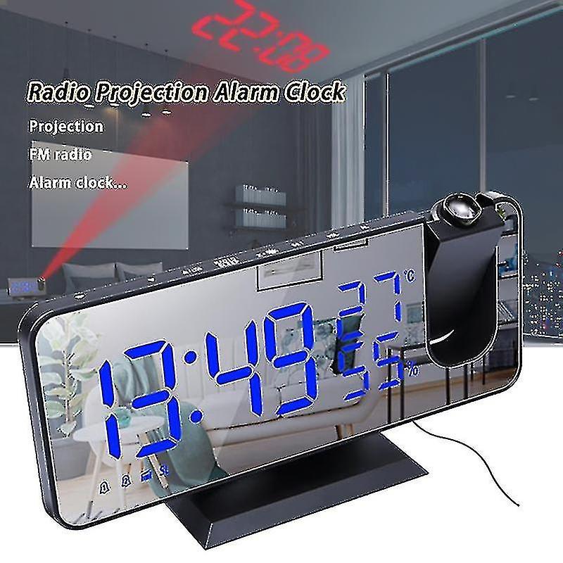 Multifunctional Led Electronic Clock Large Screen Display Projection Alarm Clock