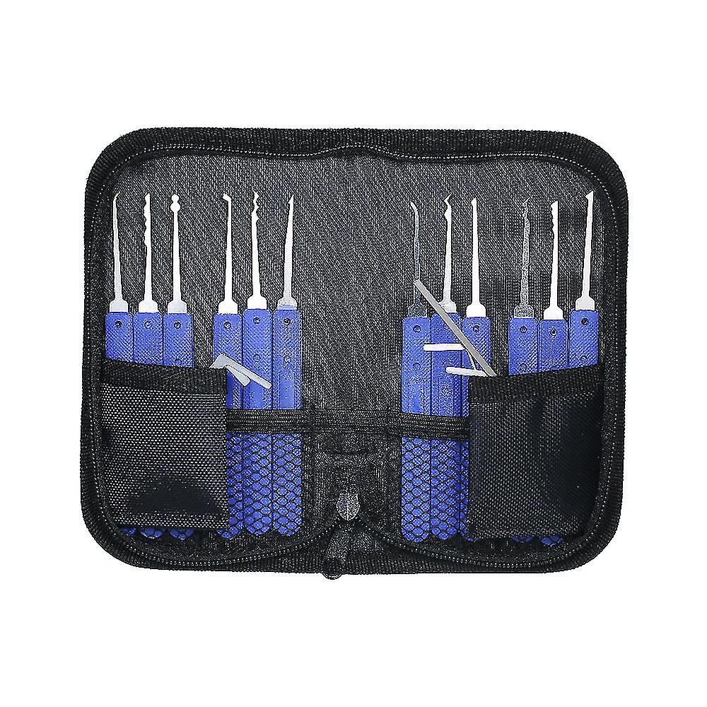 17 PCS Lock Picking Set with Storage Organize Bag Practice Locksmith Tools Lockpicking Kit for Beginners Professionals Kids