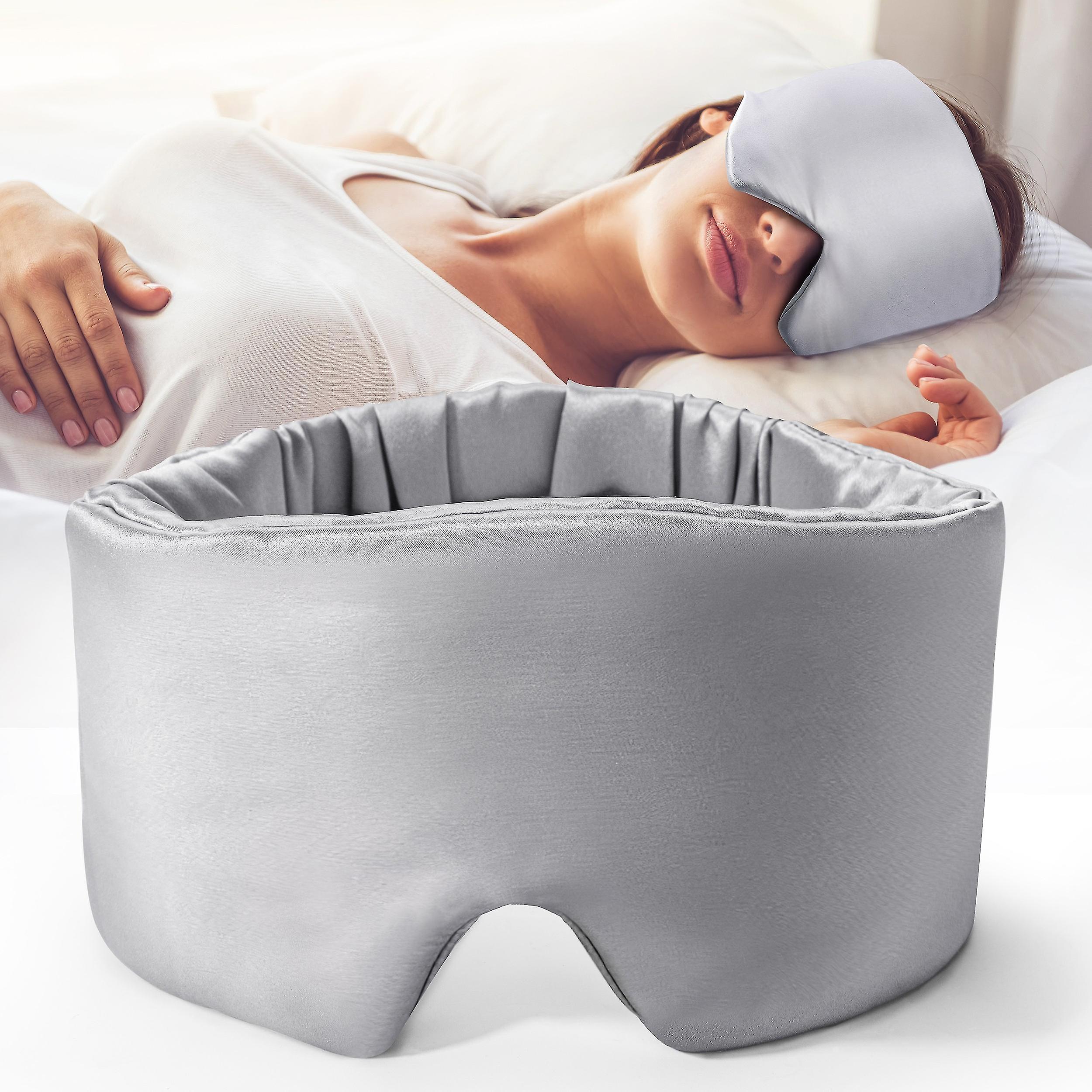 Freshme Mulberry Silk Sleep Mask 100% Pure Silk Comfortable Blocks Light Eye Masks Blindfold With Adjustable Elastic Strap, No Eye Pressure Soft Eye S