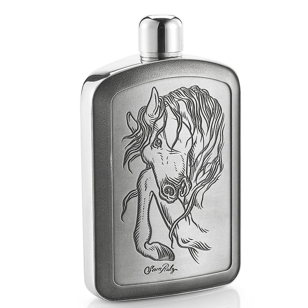 Royal Selangor Quality Pewter Collection Rulz Stallion Hip Flask 15cL Capacity