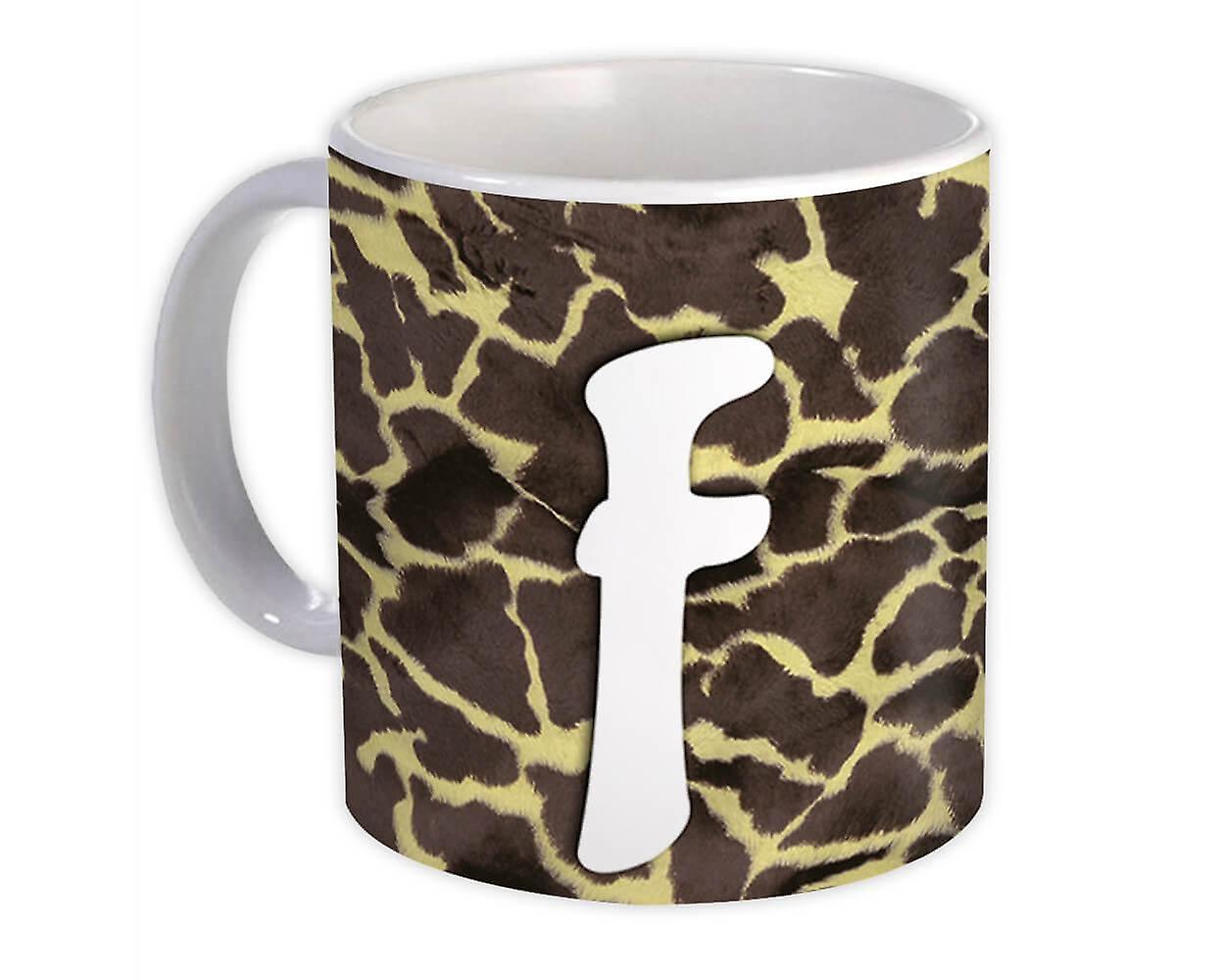 Presentmugg: Monogram Letter F Giraff
