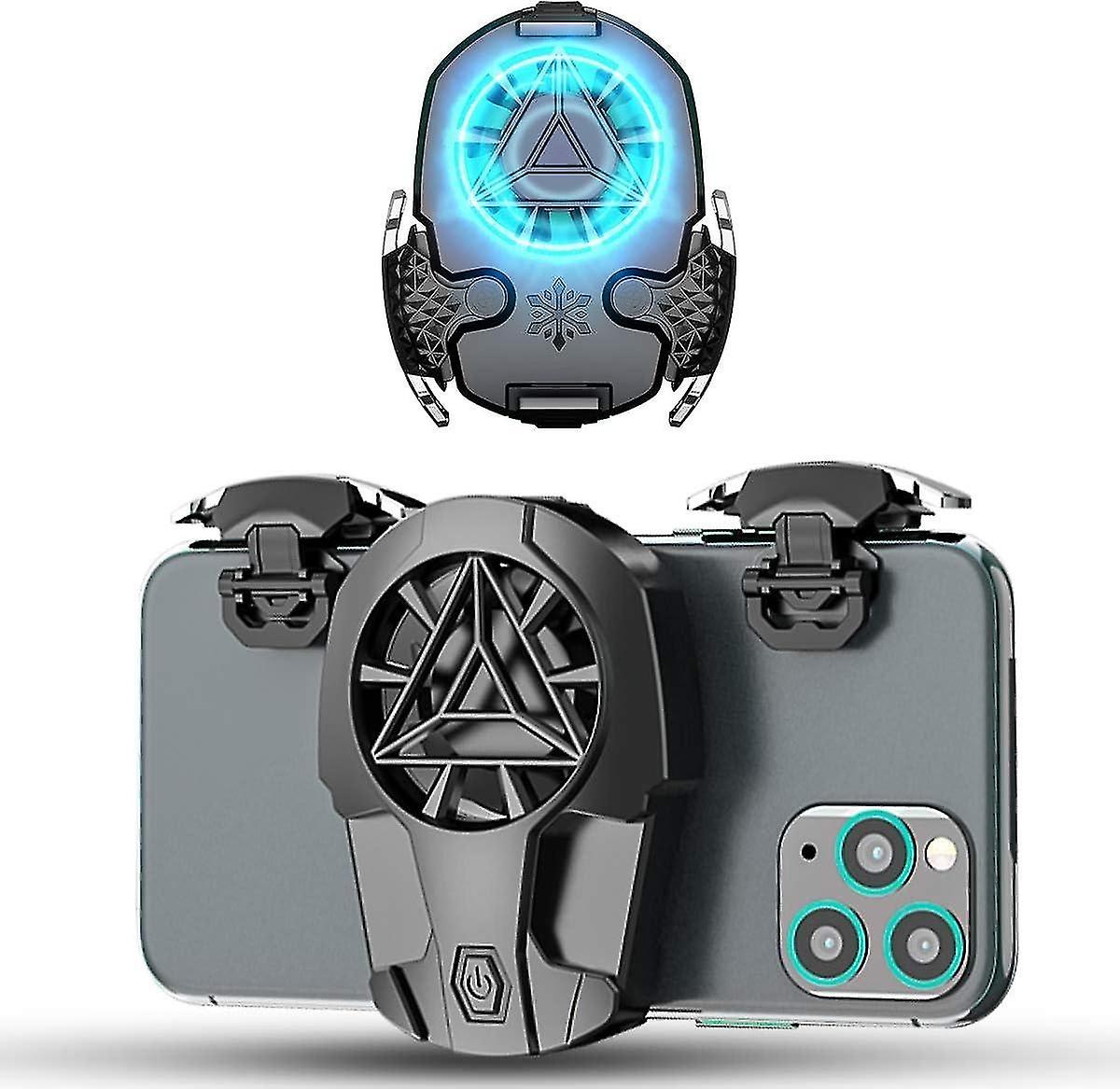 Mobile Game Controller, [New Design] PUBG Game Trigger with Cooling Fan Sensitive Aim Controller Sho