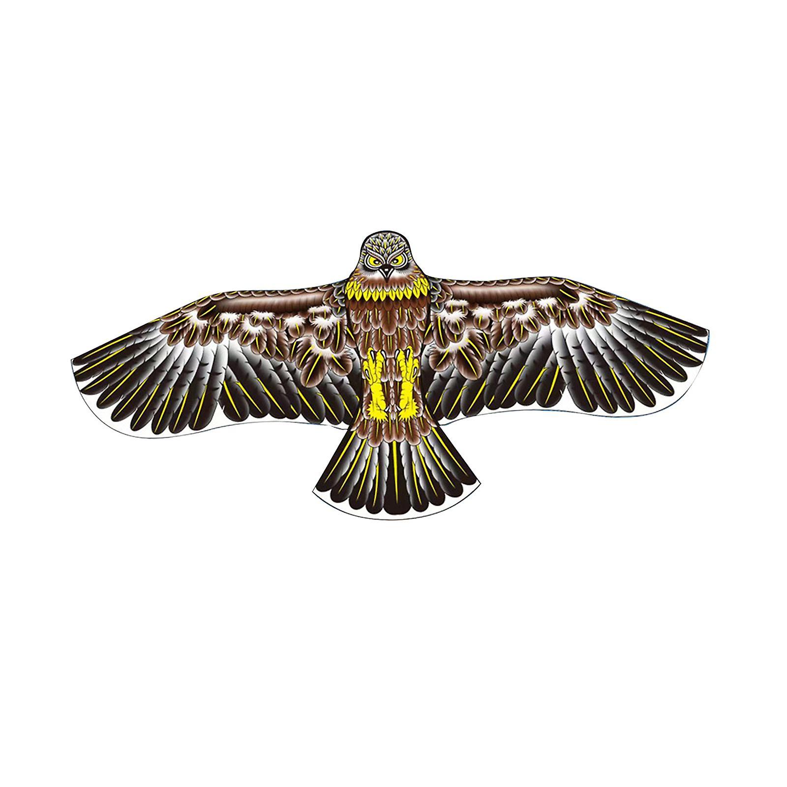 Vögel Drachen Einfach zu fliegen 62,99 Zoll Lang Spaß Anfänger Lebensechtes Fliegendes Spielzeug Adler Form Braun