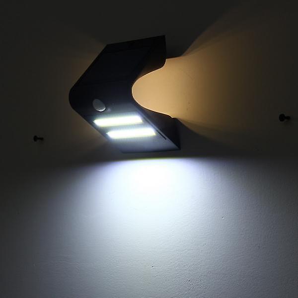 Solar Power Cob Led Pir Motion Sensor Waterproof Wall Light Outdoor Garden Path Lamp