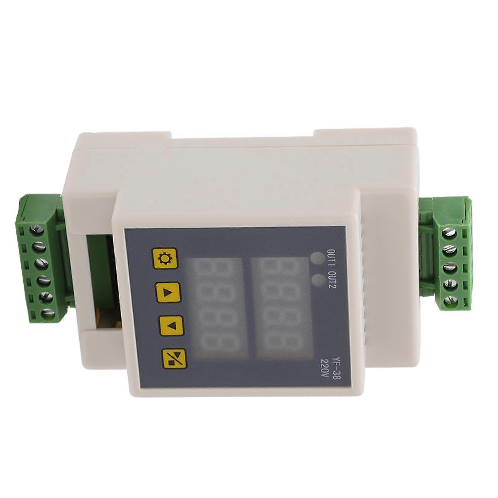 Timer Module 2 Channel Accurate LCD Screen ABS Delay Module White DC 7‑27V AC