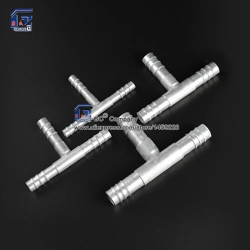#6 #8 #10 #12 Aluminum 3 Way Fitting Tee A/C Hose Barb Splice Pipe Fittings 3/8 1/2 5/8 3/4~8580