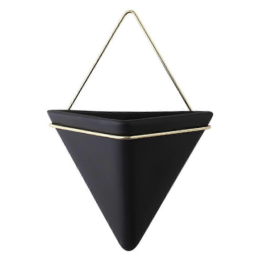 2Pcs Nordic Ceramic Wall Planter Triangular Mini Succulent Planter Hanging Planter Modern Wall Decor