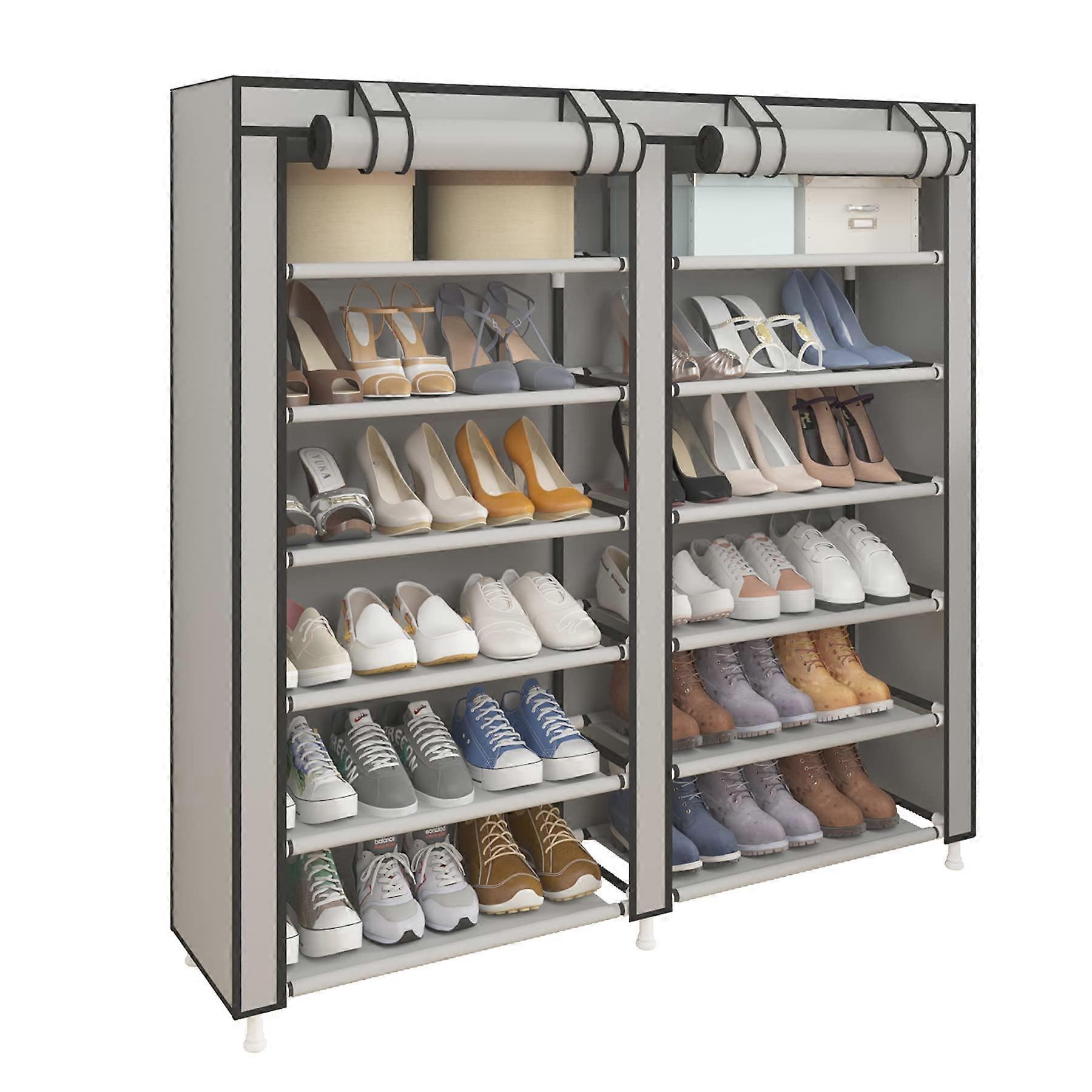 Modern simple non-woven shoe cabinet thickened roll-up storage cabinet large capacity assembly shoe cabinet