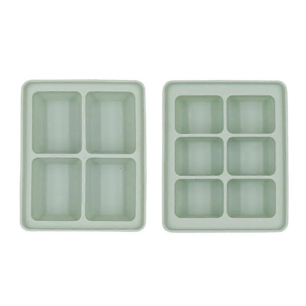 Ice Cube Trays With Lid, Square Ice Cube Mold, Chilling Cocktail Whiskey Tea & Coffee, 2 Pack