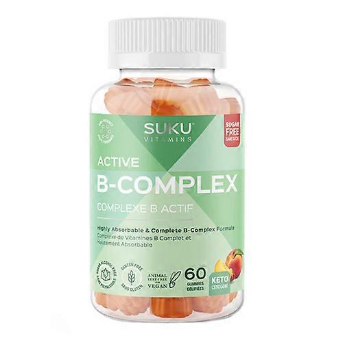 SUKU Vitamins Active B-Complex, 60 Gummies (Pack of 2)