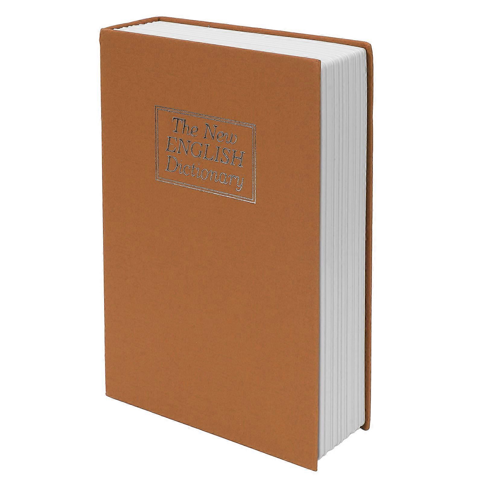 Diversion Book Safe Large Size Dictionary Style Stainless Steel Book Safe Combination Lock for Coins Card Documents RedNEW6