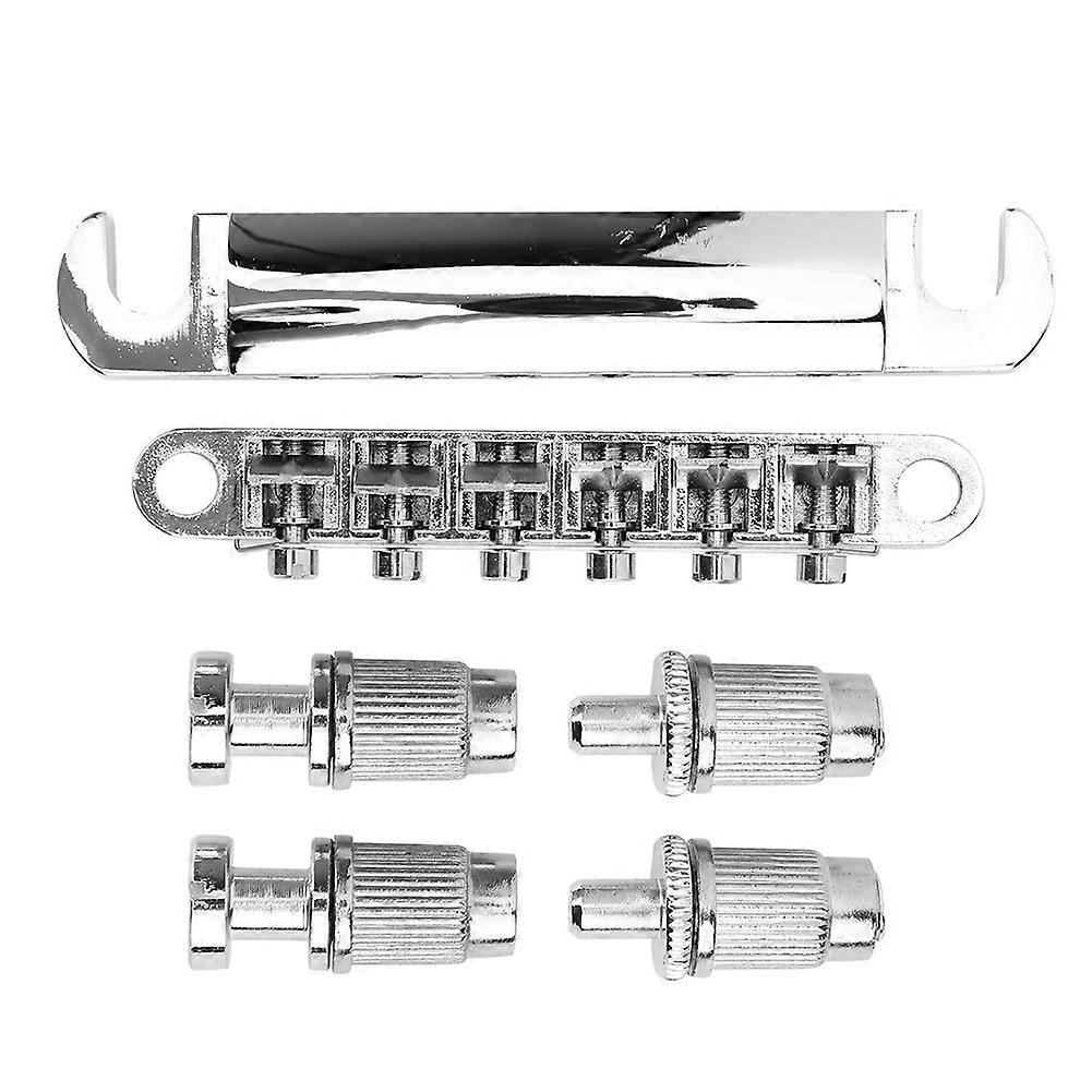 6 String Fixed Bridge Set Zinc Alloy String Base for LP Electric Guitar Accessories