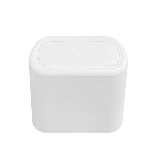 Car Trash Bin Hanging Vehicle Garbage Dust Case Storage Box Black Square Pressing Type Trash Can Auto Interior Accessories - Car Trash
