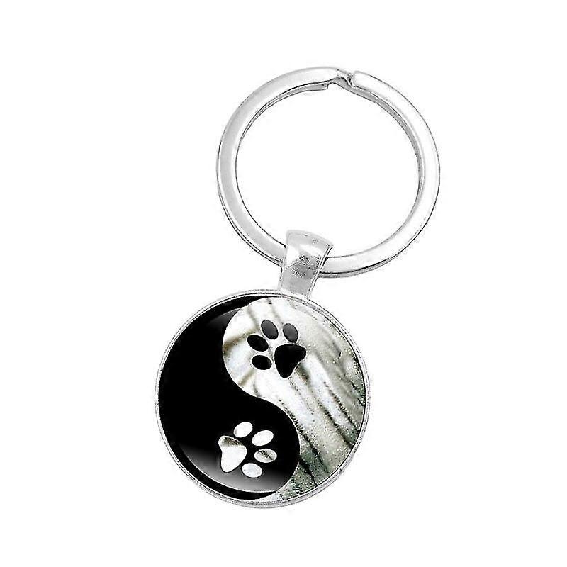 Módní šperky čínský styl Taiji Yin Yang rybí scenérie Keychain
