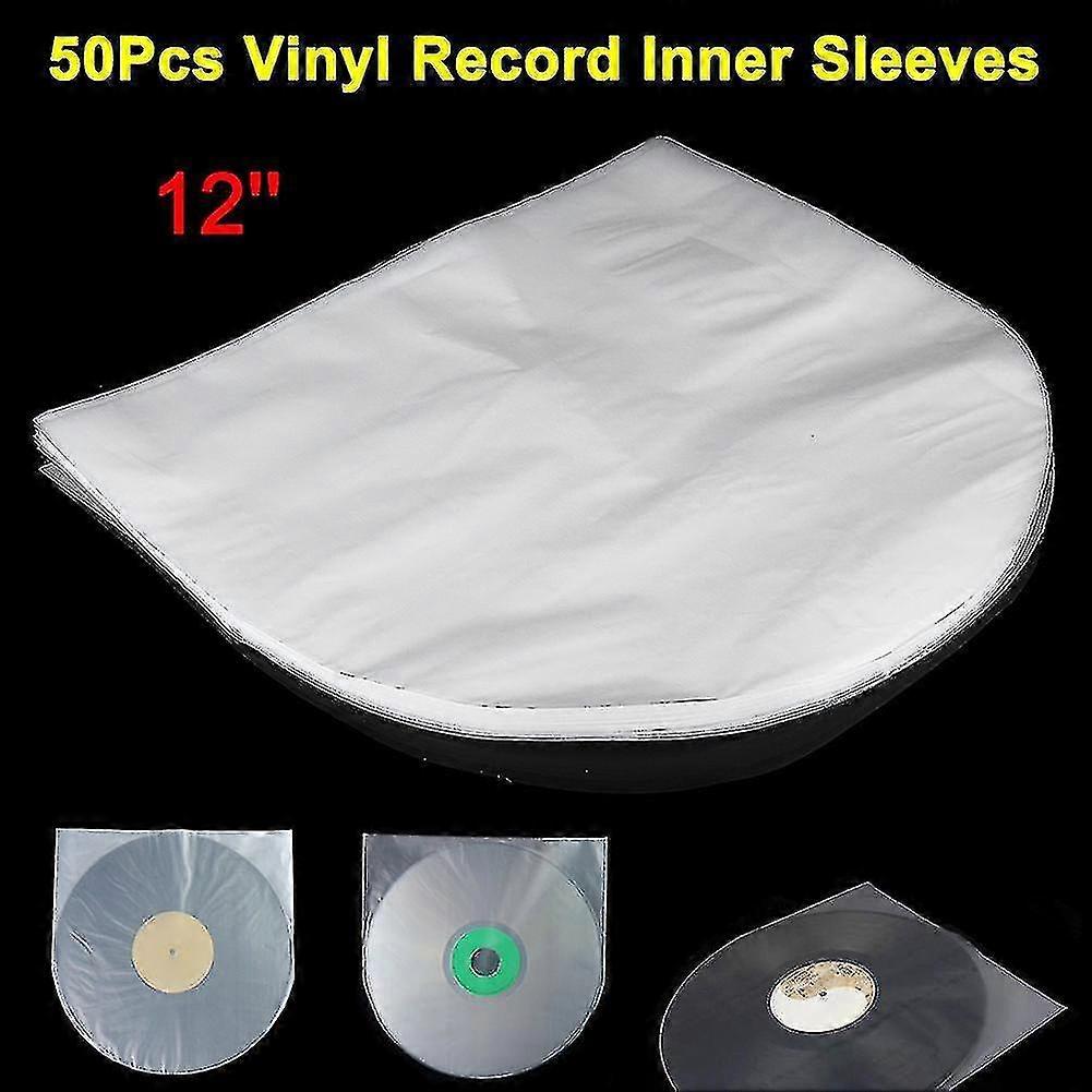50pcs 12inch Antistatic Plastic Cover Inner Sleeves Bag For Lp Music Vinyl Record