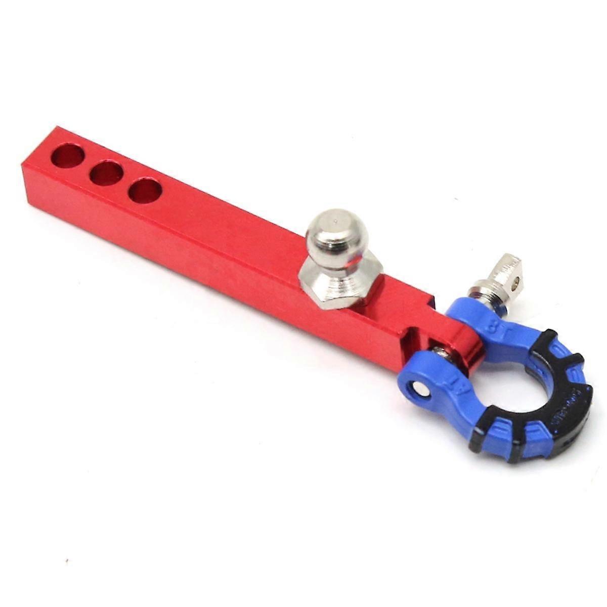 Metal Trailer Tow Hook for 1/10 RC Crawler TRX4 -6 Axial SCX10 90046 Redcat Upgrade Parts,Red+Blue