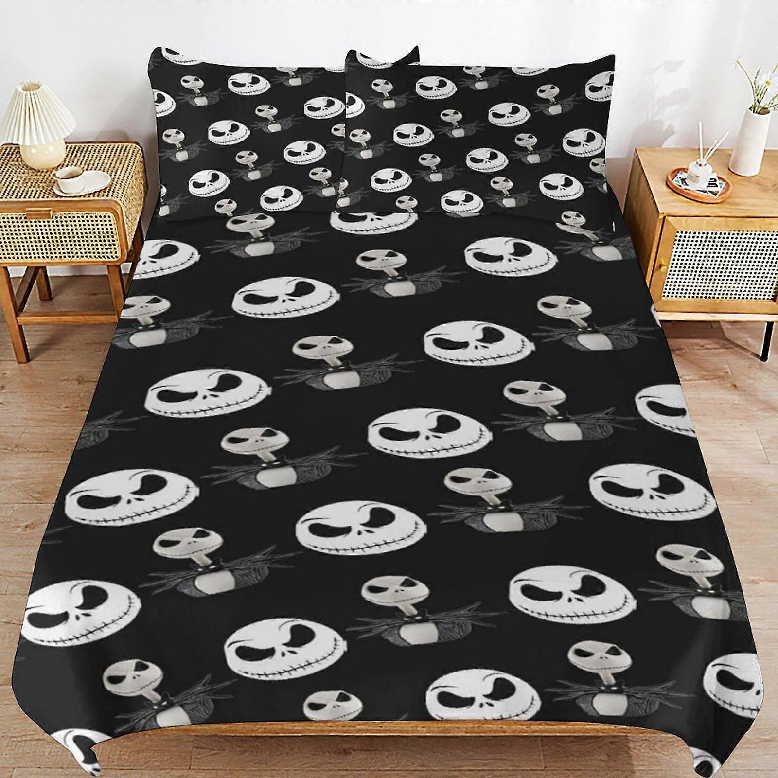 c95 Noční můra před Vánocemi Sada povlečení Povlak na přikrývku Pohodlné a lehké kreslené povlečení 3dílná postel Twin(1 povlak na přikrývku a 2 povlaky na polštář