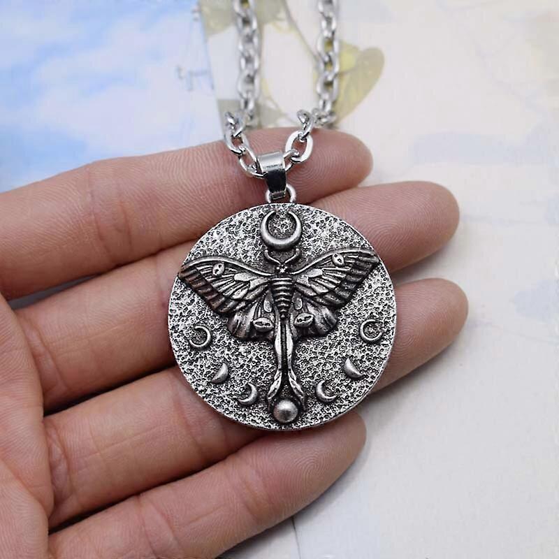Lunar Eclipse Moon Butterfly Moth Halskæder Halloween Wicca Smykker Gotisk Unisex Gave