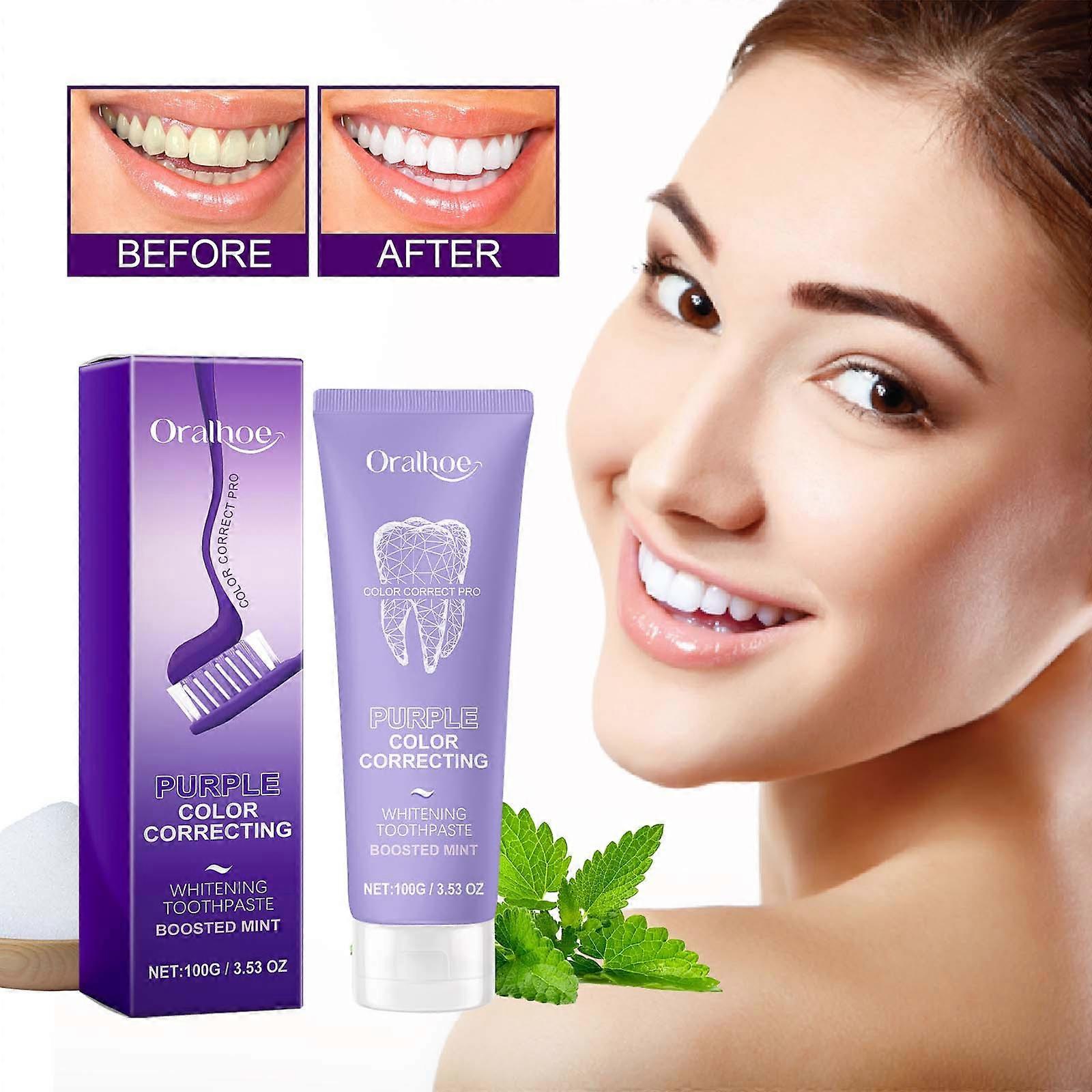 Toothpaste For Teeth Whitening Color Corrector Toothpaste Teeth Whitening Toothpaste Stain Removal Improves Teeth Brightness Reduce