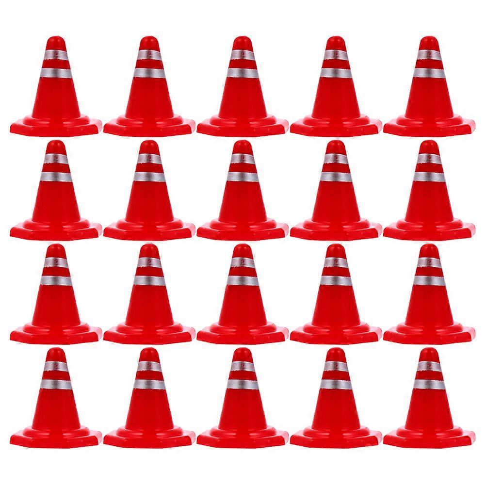 50pcs Traffic Roadblocks Simulation Sand Table Props DIY Road Cone Signs
