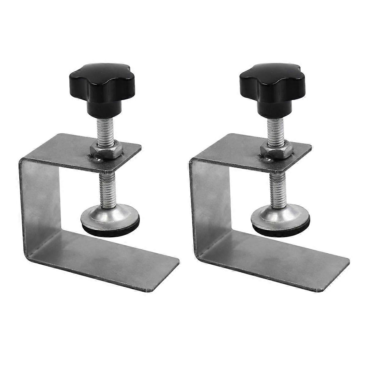 2Pcs Stainless Steel Cabinet Woodworking Adjustable Drawer Front Installation Clamp Jig Accessories