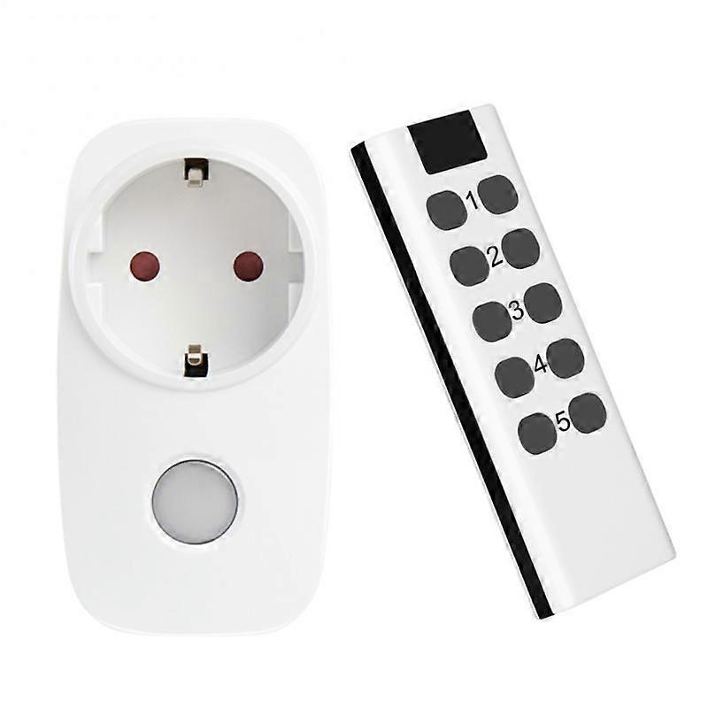 Prise de télécommande Eu 16a Mini avec télécommande Smart Homme Prise de courant sans fil RF 433mhz Plug