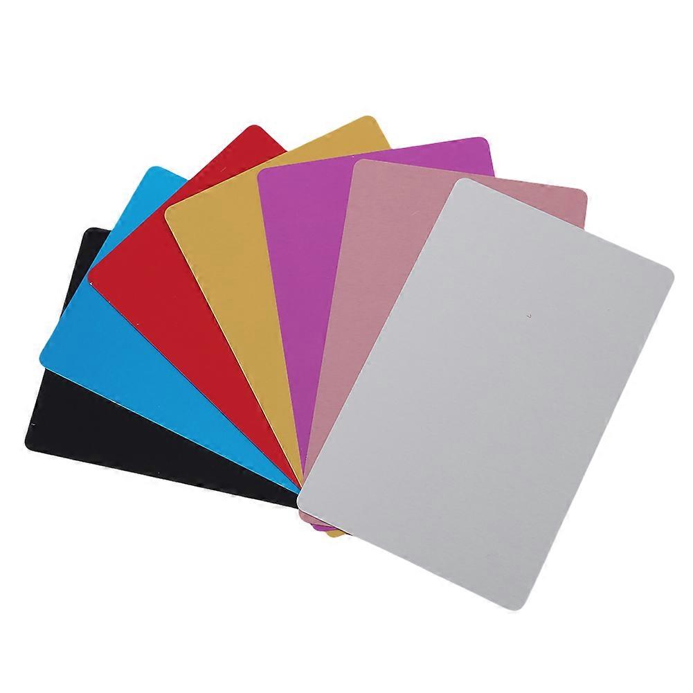 50PCS多色金属名刺多目的アルミニウム合金レーザーマーク刻印オフィスクライアントのためのビジネス訪問名刺