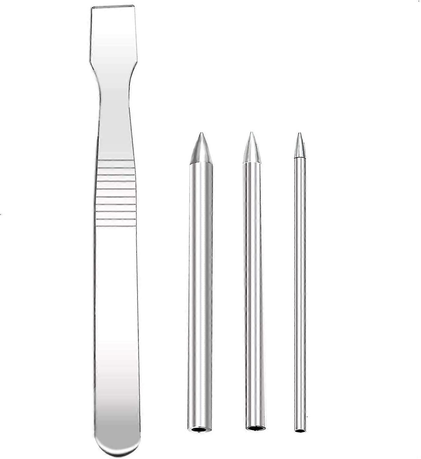 3 Sizes Stitching Needles With Smoothing Tool Set Stainless Steel Lacing Stitching Weaving Needle For Diy Craft Bracelets Weaving Laces Strings Cloth