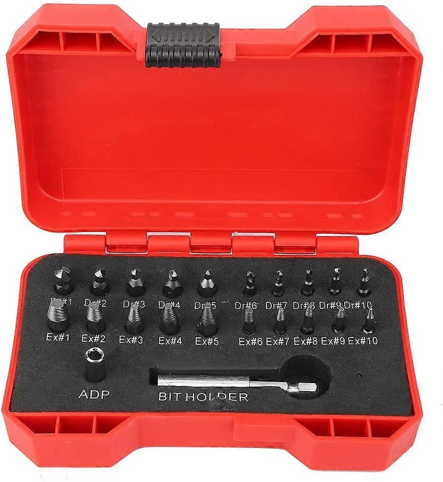 Screw Extractor Kit - 22 Piece Screw Extractor Left Hand Thread Tool Set Durable Hardware Acces